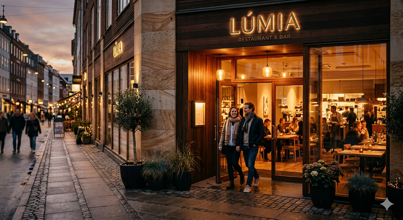 Außenansicht eines modernen Restaurants