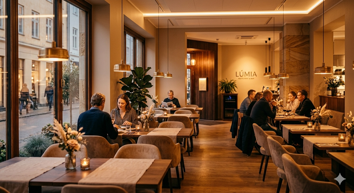Innenbereich eines modernen Restaurants