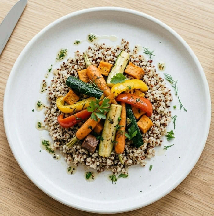 Ofengeröstetes Gemüse mit Quinoa